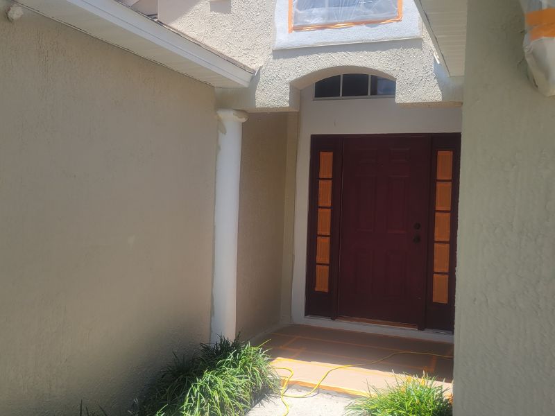 Exterior House Painting – Entryway & Front Door Finish