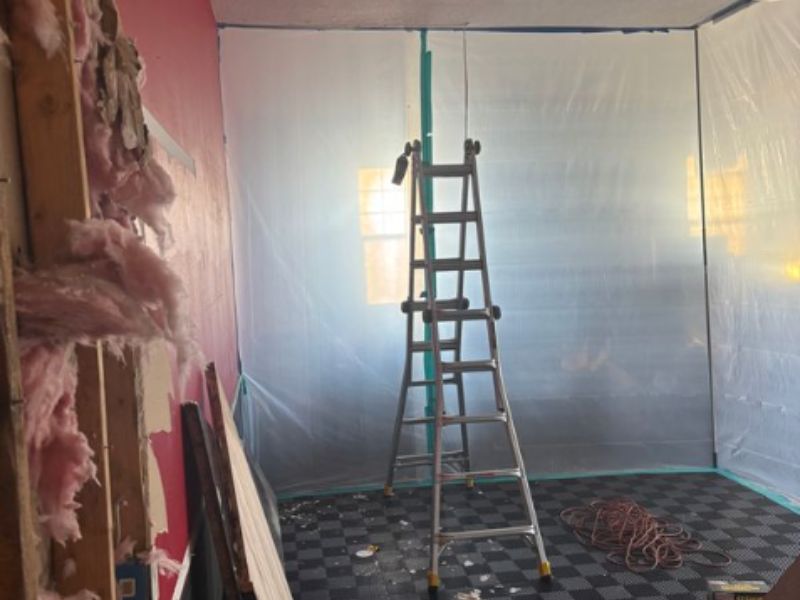 Interior Water Damage Repair – Wall Removal & Drying Setup