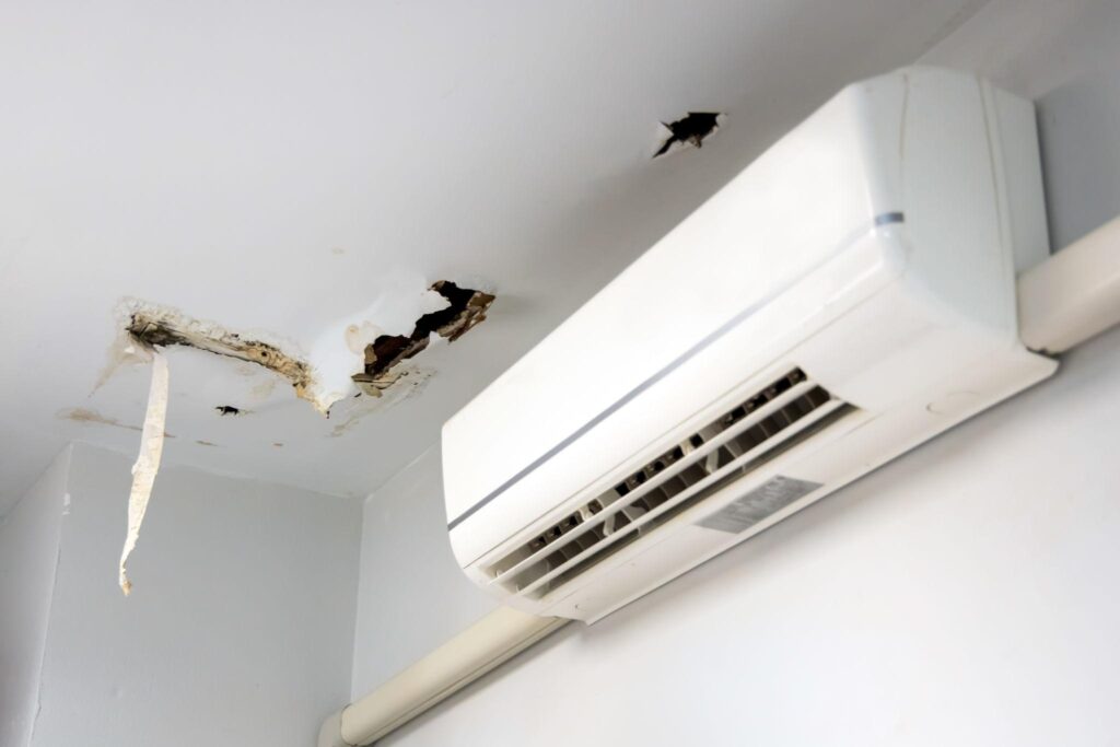 AC condensate leak water damage Orlando