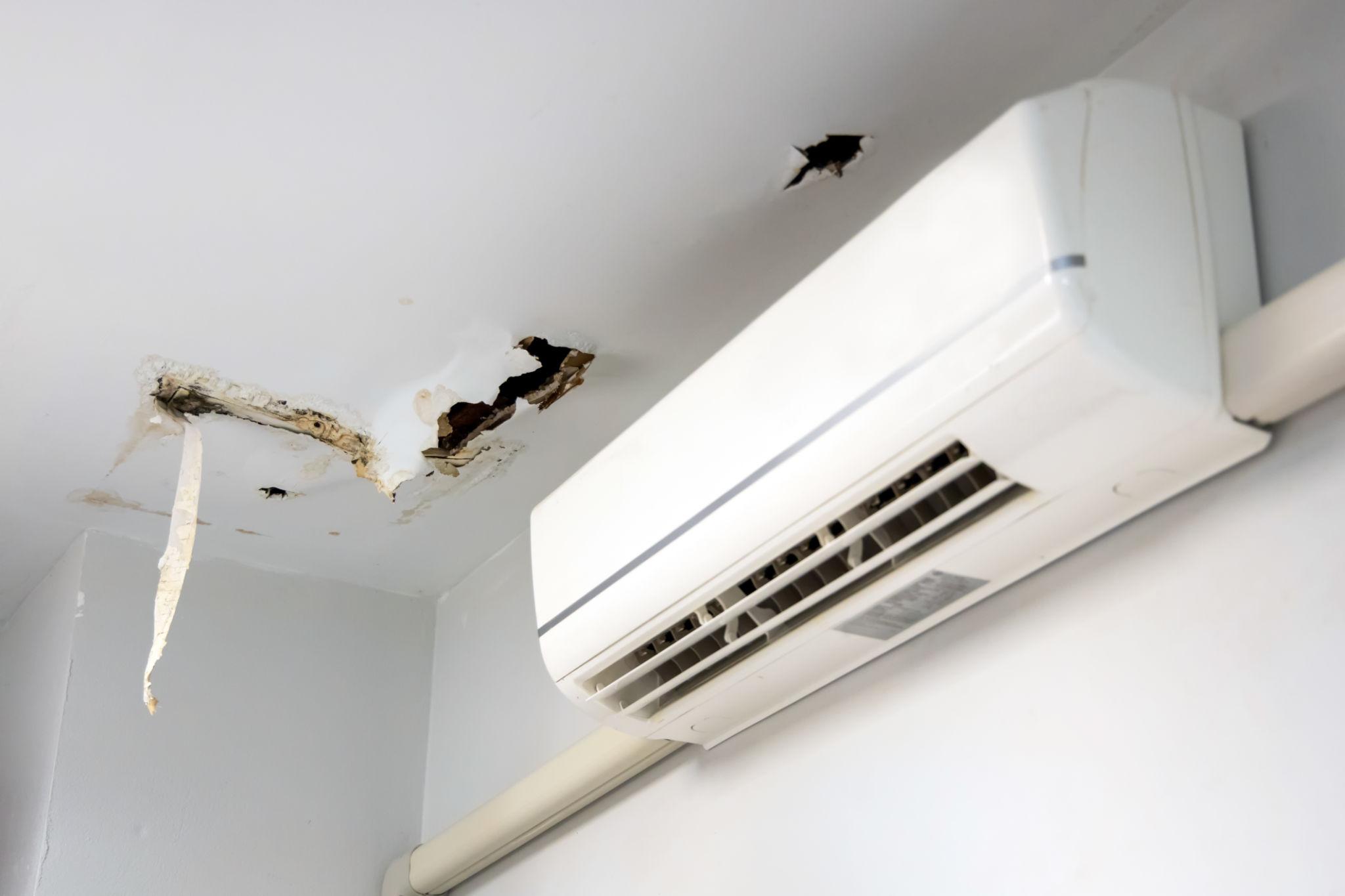 AC condensate leak water damage Orlando