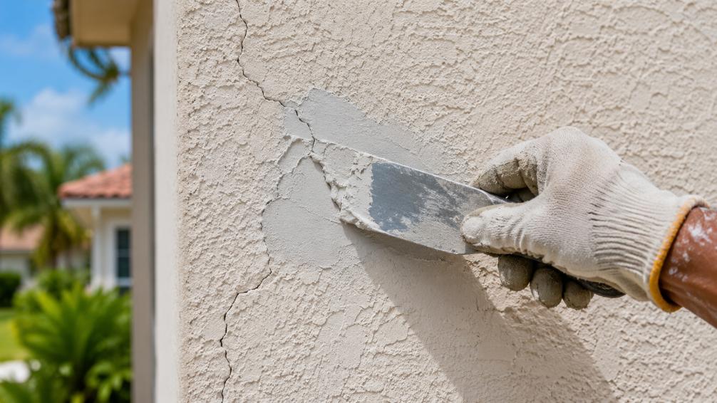 stucco crack repair before exterior painting Orlando