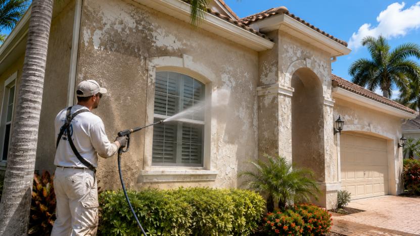 pressure washing before exterior painting Orlando